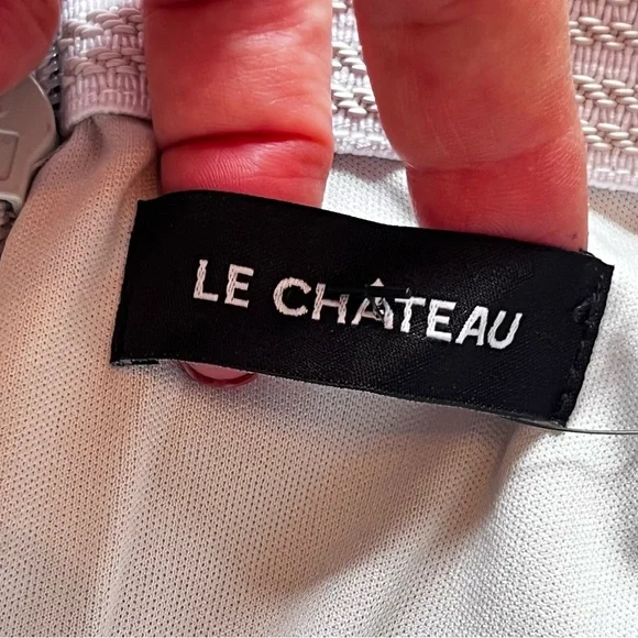 Le Chateau Brocade Strapless Midi Dress Champagne Blue Floral  NWT Small - Picture 10 of 15